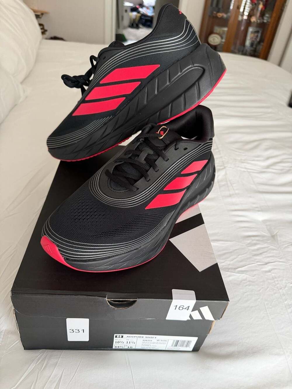 Adidas Adipure Shift Running Shoes - Core Black/Purple Rush